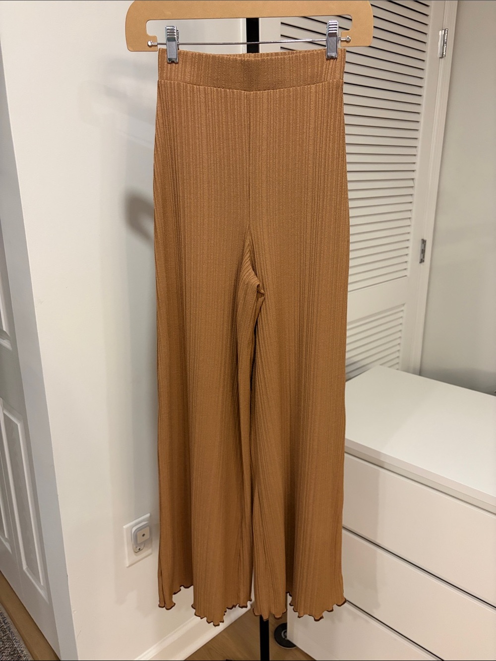 Privacy Please Wide Leg Pants | XXS | Camel | Mint Condition
